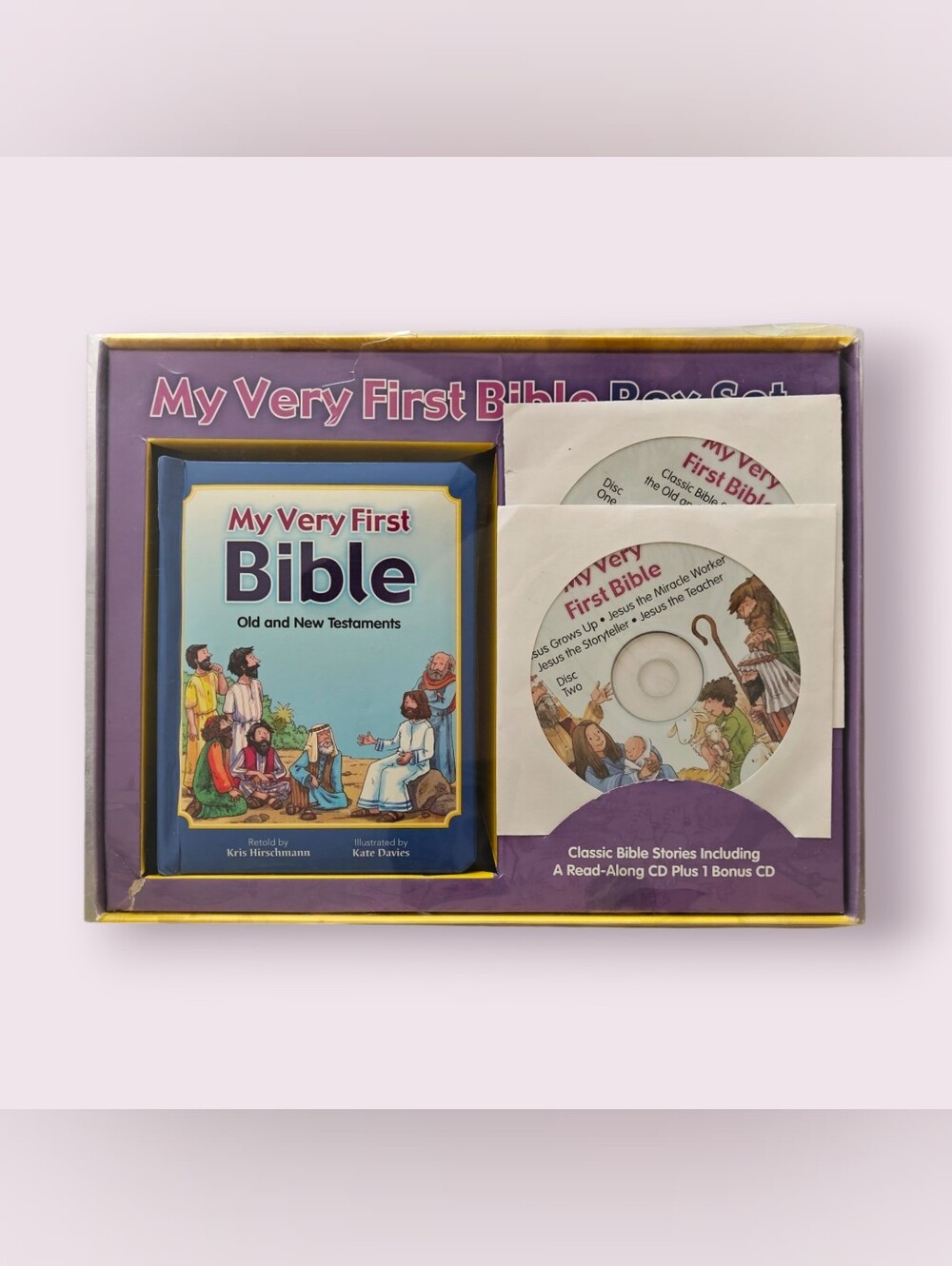 New (Open Box) Baby's First Bible Set with Read-Along CDs